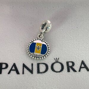Pandora Barbados Flag Silver Charms for Women Charm Bead Jewelry Gifts